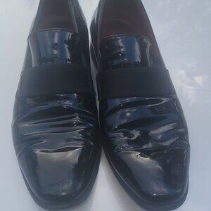 BOSS Men's Vero Cuoio Dress Shoes U.S. Men's Size 8.5 Black Patent Leather